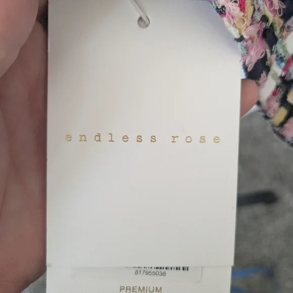 Stylish Multicolor Tweed Dress Endless Rose Size M - Picture 8 of 8